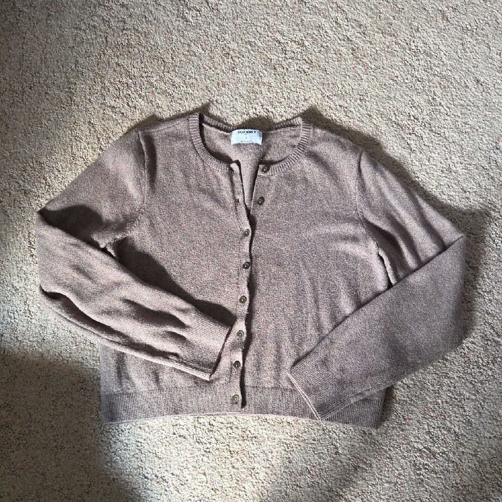 Old Navy Taupe Cardigan Sweater